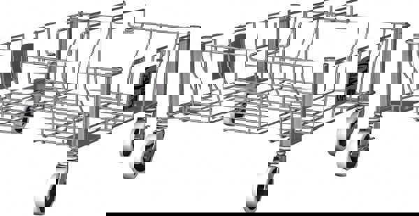 Rectangle Stainless Steel Trash Can Dolly