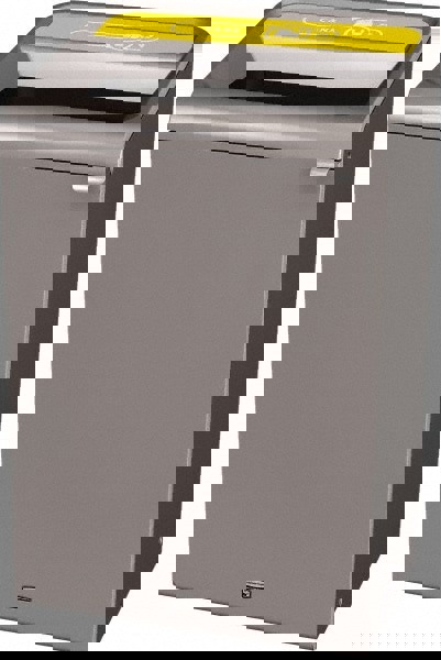 Decorative Indoor Waste Receptacle: 33 gal, Rectangle, Gray