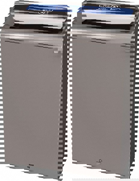 Decorative Indoor Waste Receptacle: 45 gal, Rectangle, Gray