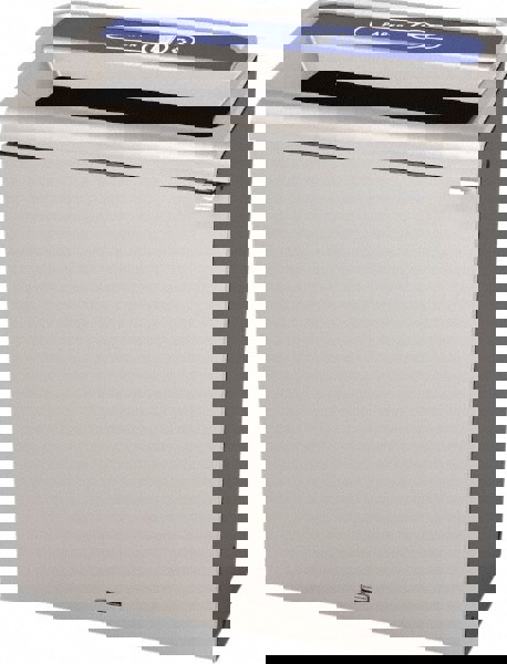 Decorative Indoor Waste Receptacle: 45 gal, Rectangle, Gray