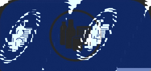 Trash Can Decal Message: Mixed Recycling