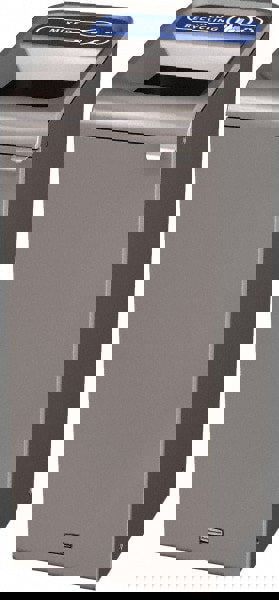 Decorative Indoor Waste Receptacle: 15 gal, Rectangle, Gray