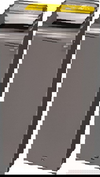 Decorative Indoor Waste Receptacle: 23 gal, Rectangle, Gray