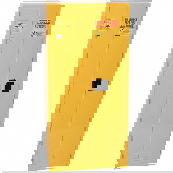 Flammable & Hazardous Storage Cabinets: 60 gal, 2 Door, 2 Shelf, Manual Closing, Yellow