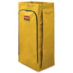 Rubbermaid Commercial High Capacity Vinyl Janitorial Cleaning Cart Bag, Waste/Trash/Laundry/Linen Collection, 34 Gal, Yellow,