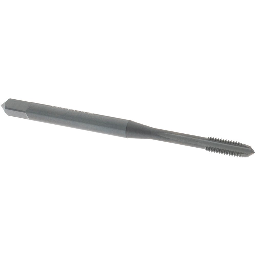 Straight Flute Tap: M3x0.50 Metric Coarse, 3 Flutes, Plug, 6H Class of Fit, High Speed Steel, Oxide Coated
