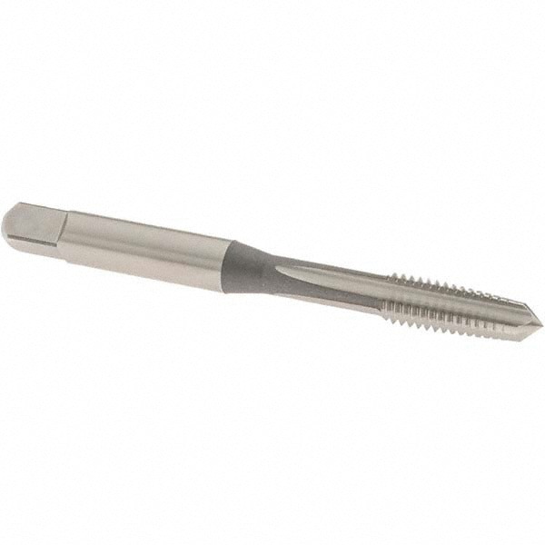 Straight Flute Tap: M6x1 Metric Coarse, 4 Flute, Taper Chamfer, 6H Class of Fit, High-Speed Steel, Bright/Uncoated Finish