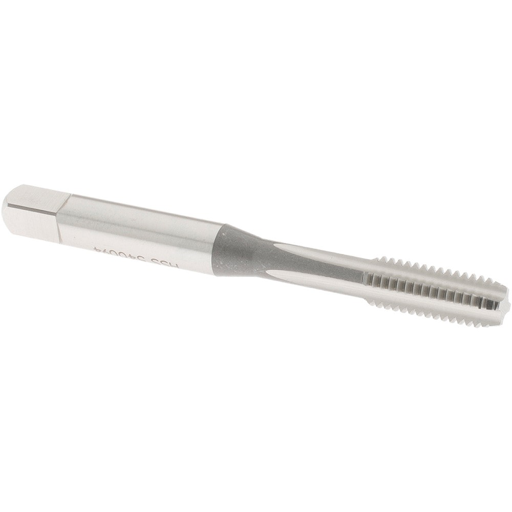 Straight Flute Tap: M6x1 Metric Coarse, 4 Flute, Bottoming Chamfer, 6H Class of Fit, High-Speed Steel, Bright/Uncoated Finish