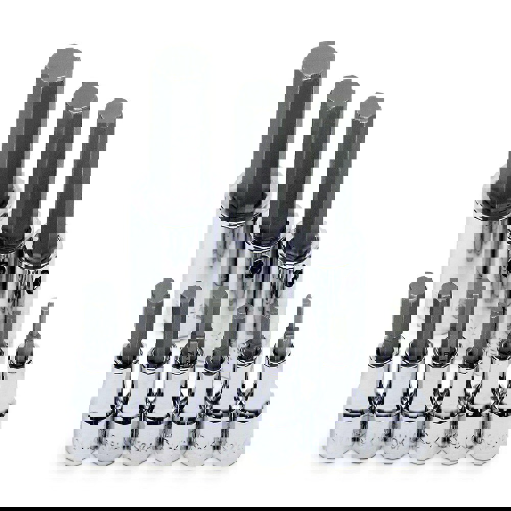 Hex Bit Socket Set: 3/8 & 1/2