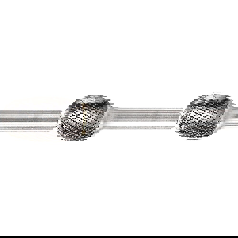 Burrs; Industry Specification: SE-5M ; Head Shape: Egg ; Cutting Diameter (mm): 12.70 ; Tooth Style: Double Cut ; Overall Length (mm): 66.68mm ; Length of Cut (mm): 22.23mm