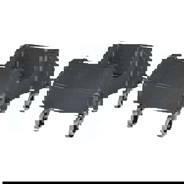 SLIM JIM Plastic Single Trash/Garbage Can/Bin Dolly for Use with 16/23 Gal Vented Slim Jim Containers, Black