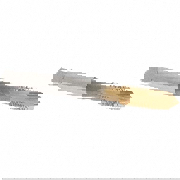 Spiral Point Tap: M8x1.25 Metric, 2 Flutes, Plug Chamfer, 6H Class of Fit, HSS, TiN Coated