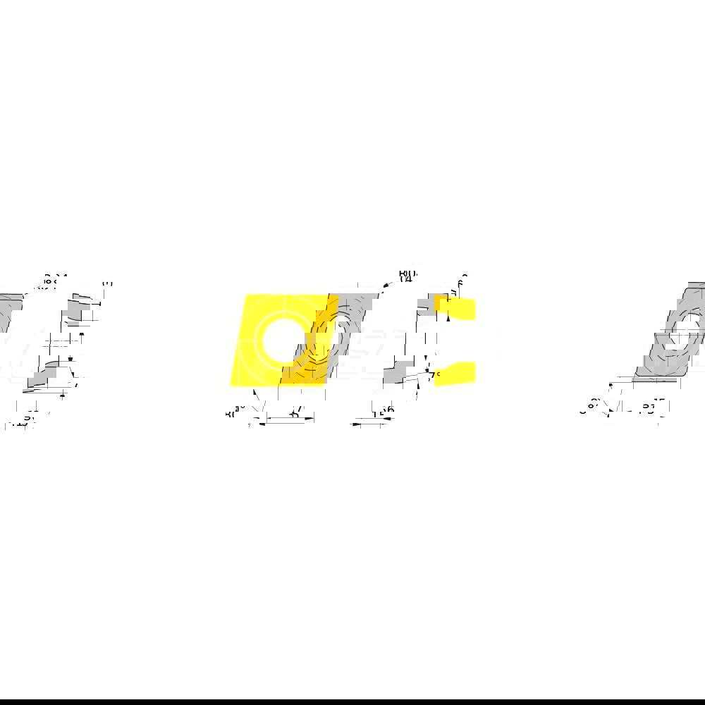 Turning Insert: CCGT32.50.2FJ VP10RT, Solid Carbide