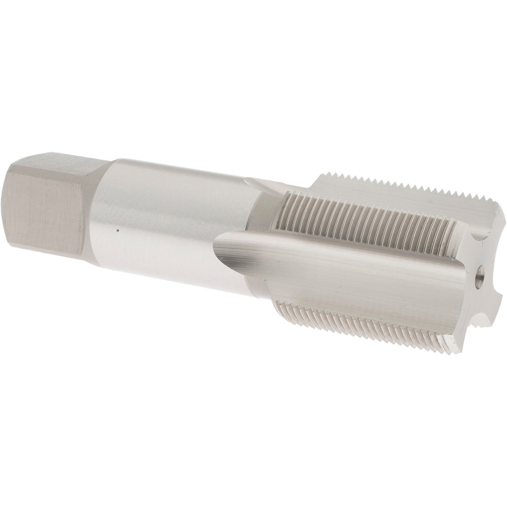 Straight Flute Tap: M33x1.5 Metric Fine, 4 Flute, Bottoming Chamfer, 2B Class of Fit, HSS, Bright/Uncoated Finish