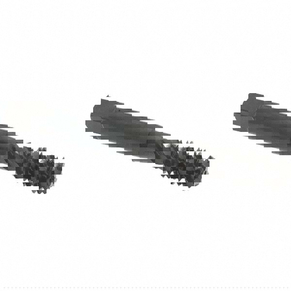 Spiral Flute Tap: M8x1.25, Metric Coarse, 3 Flute, Bottoming Chamfer, 6H Class of Fit, High-Speed Steel, Oxide Finish