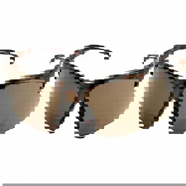 Magnifying Safety Glasses: +1.5, Brown Lenses, Scratch Resistant