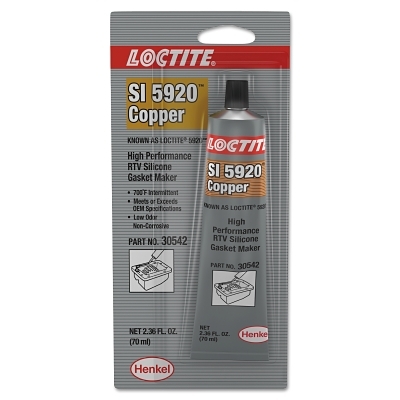 Elastic Sealant: 70 oz Tube, Copper, RTV Silicone
