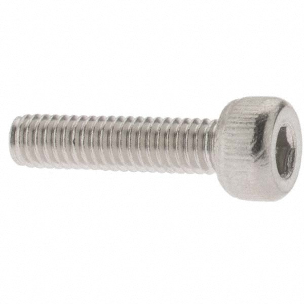 Socket Cap Screw: M4 x 0.7, 16 mm Length Under Head, Socket Cap Head, Hex Socket Drive, Stainless Steel