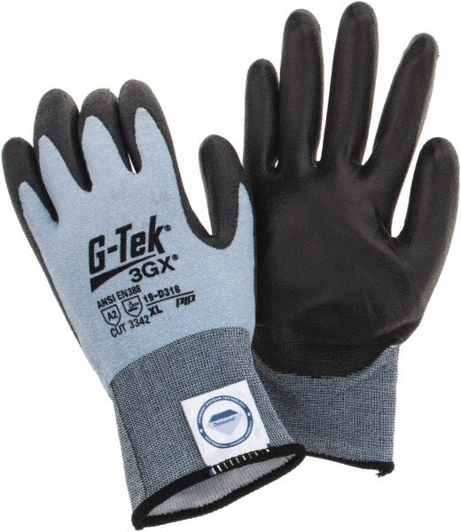 Cut, Puncture & Abrasion-Resistant Gloves: G-Tek 3GX 19-D318, Size X-Large, ANSI Cut A3, ANSI Puncture 3, Polyurethane, Dyneema Diamond