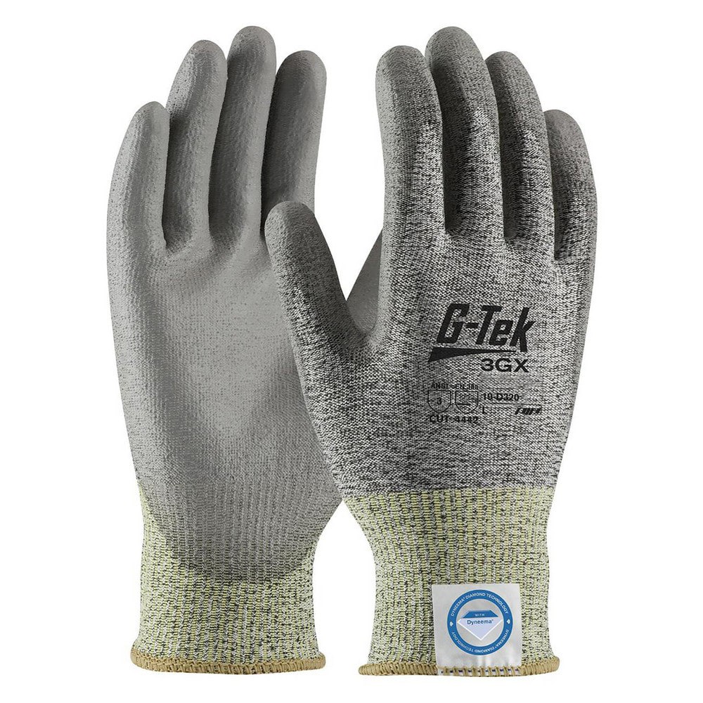 Cut, Puncture & Abrasion-Resistant Glove: PiP 19-D320, Size 2X-Large, ANSI Cut A3, ANSI Puncture 3, Polyurethane, Dyneema Diamond