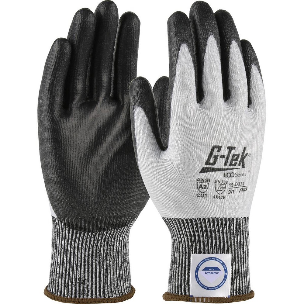 Cut, Puncture & Abrasion-Resistant Gloves: G-Tek 3GX 19-D324, Size Medium, ANSI Cut A2, ANSI Puncture 3, Polyurethane, Dyneema Pheonix