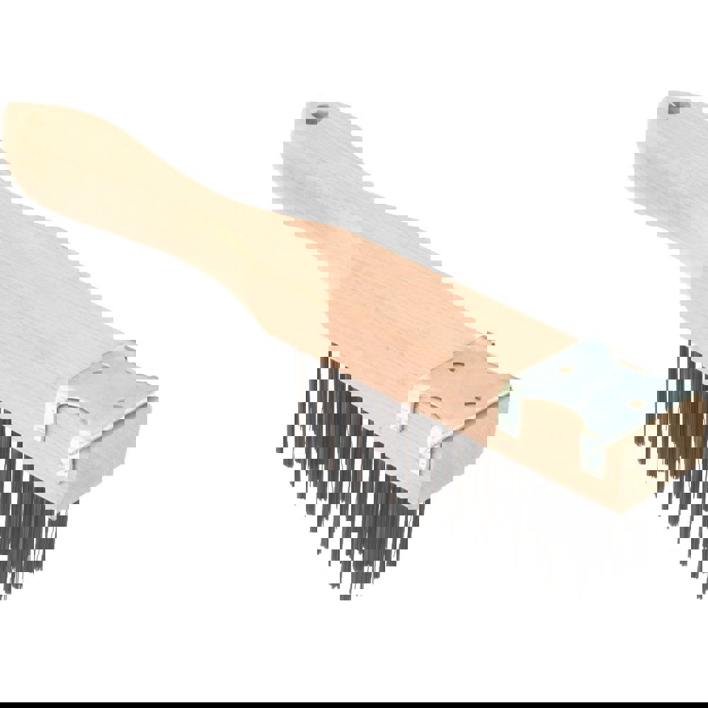 Scratch Brush, 4 Rows, 11 Columns, Steel