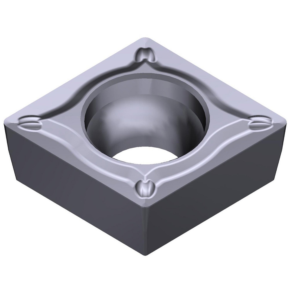 Turning Inserts; Relief Angle: 7 ; Insert Style: CCMT ; Corner Radius (Decimal Inch): 0.0157 ; Included Angle: 80.0 ; Manufacturer Grade: AC5005S ; Coating/Finish: Absotech