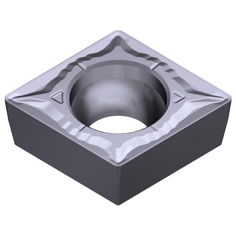 Turning Inserts; Relief Angle: 7 ; Insert Style: CCMT ; Corner Radius (Decimal Inch): 0.0315 ; Included Angle: 80.0 ; Manufacturer Grade: AC5005S ; Coating/Finish: Absotech
