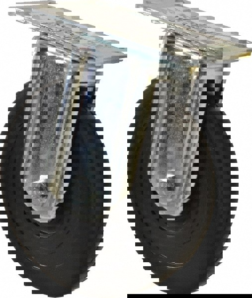 Rigid Top Plate Caster: Soft Rubber, 5