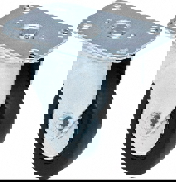 Rigid Top Plate Caster: Soft Rubber, 5