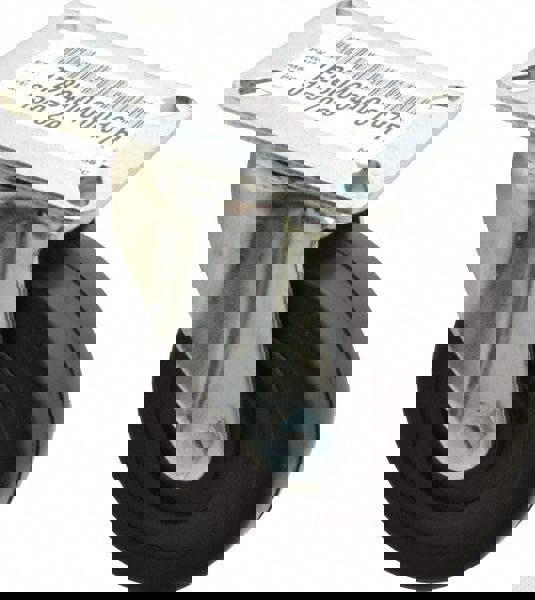 Swivel Top Plate Caster: Soft Rubber, 4