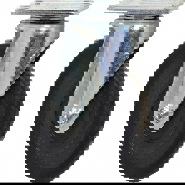 Swivel Top Plate Caster: Soft Rubber, 5