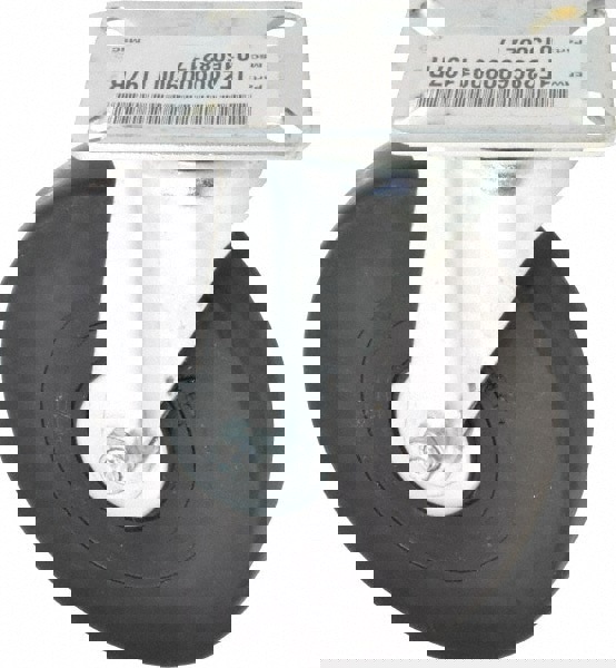 Swivel Top Plate Caster: Hard Rubber, 6