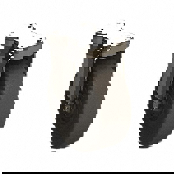 Rigid Top Plate Caster: Soft Rubber, 5