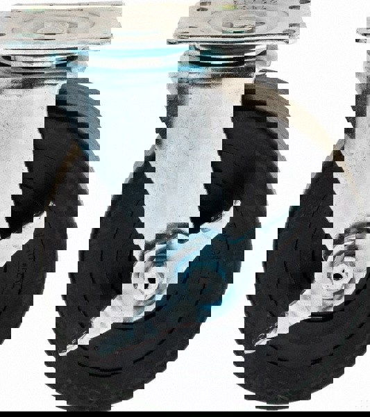 Swivel Top Plate Caster: Hard Rubber, 5