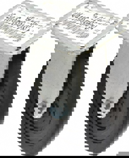 Rigid Top Plate Caster: Hard Rubber, 4