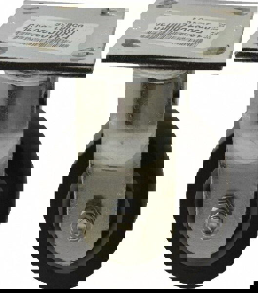 Rigid Top Plate Caster: Thermoplastic Rubber, 4