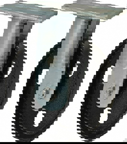 Rigid Top Plate Caster: Semi-Steel, 6