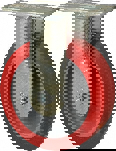 Rigid Top Plate Caster: Polyurethane, 6