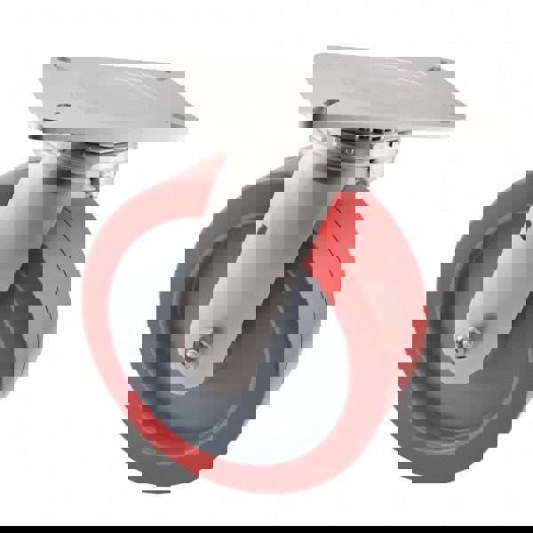 Swivel Top Plate Caster: Polyurethane, 6