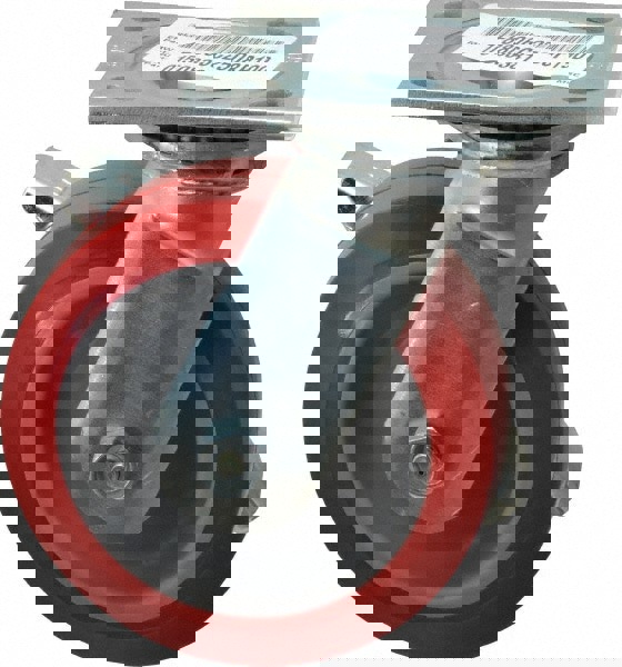 Swivel Top Plate Caster: Polyurethane, 6