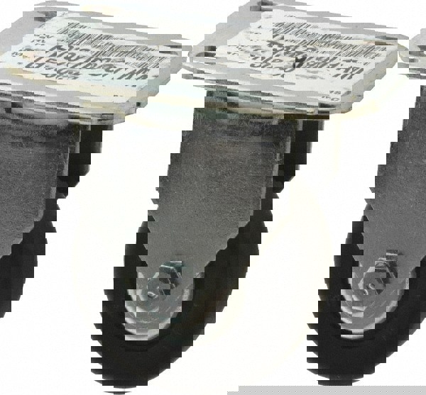 Rigid Top Plate Caster: Hard Rubber, 3