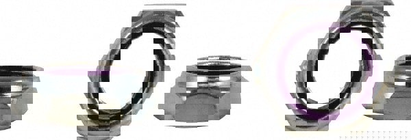 Hex Lock Nut: Insert, Nylon Insert, 1/4-28, Grade 18-8 Stainless Steel, Uncoated