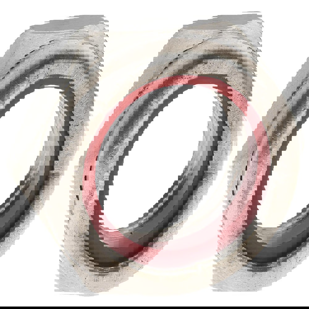 Hex Lock Nut: Insert, Nylon Insert, 7/8-9, Grade 18-8 Stainless Steel, Uncoated