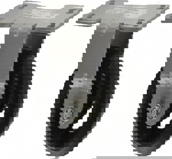 Rigid Top Plate Caster: Rubber, 5