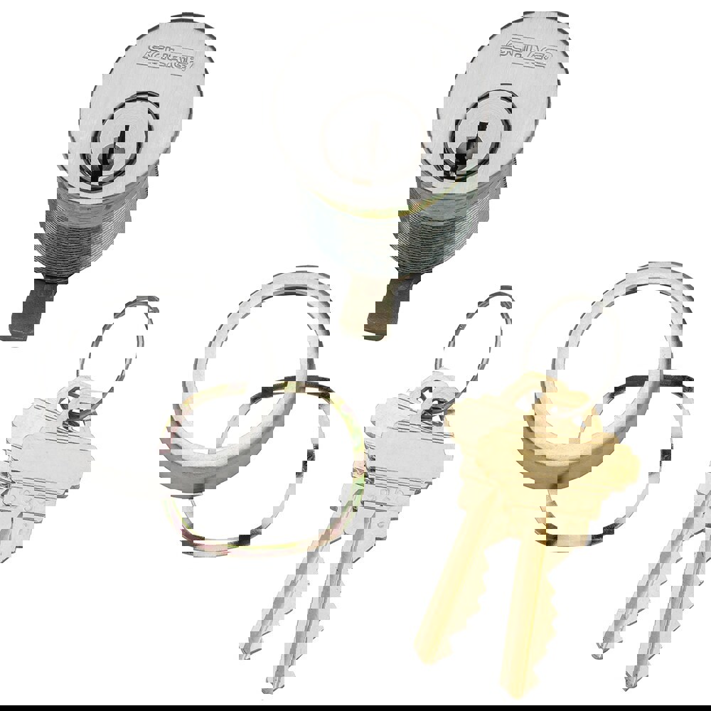 Cylinders; Type: Mortise ; Keying: S123 Keyway ; Number of Pins: 6 ; Finish/Coating: Satin Chrome