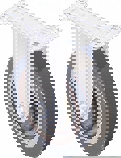 Rigid Top Plate Caster: Thermoplastic Rubber, 3