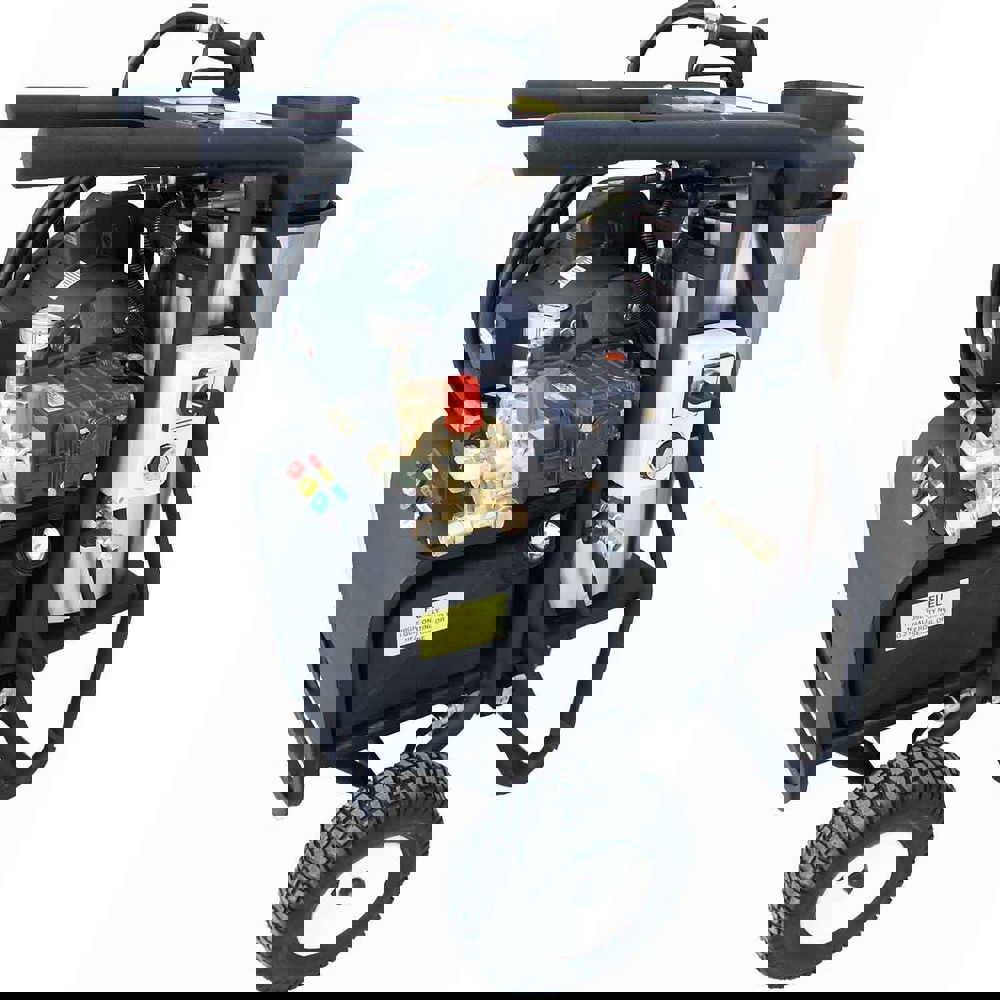 Pressure Washers; Type: Diesel-Fired Electric-Powered Hot Water Pressure Washer ; Water Type: Hot ; Engine Power Type: Electric ; Power Type: Electric ; Amperage Rating: 25.0000 ; Washer Style: Cart