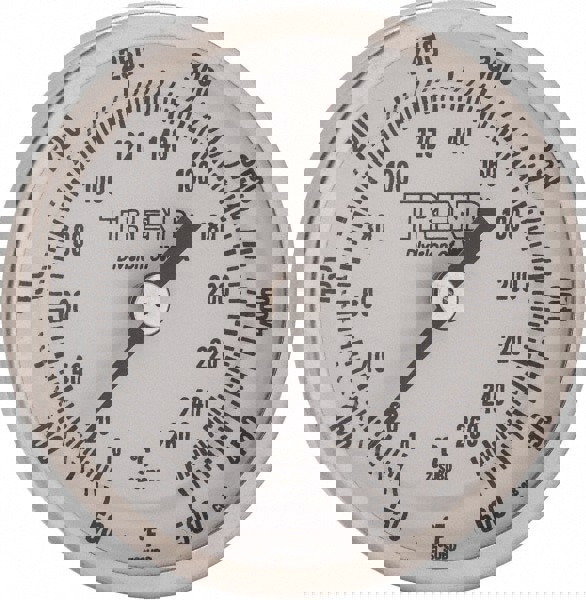 Bimetal Dial Thermometer: 50 to 500 &deg; F, 2-1/2