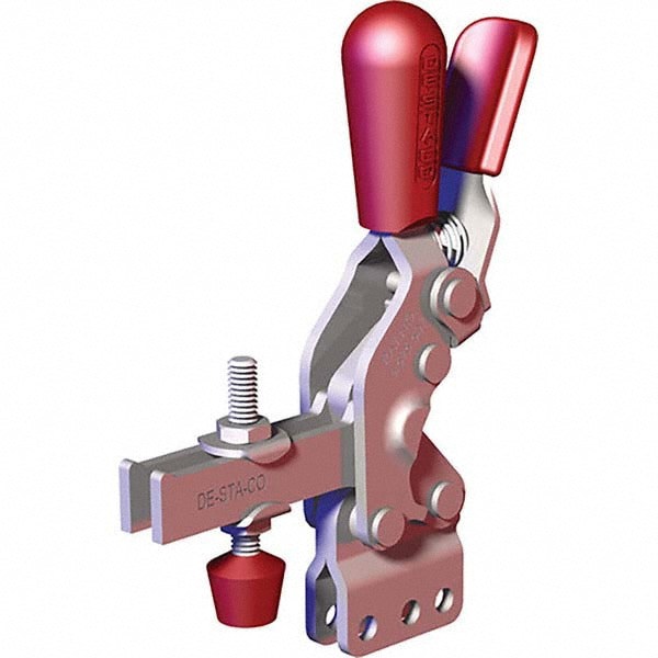 Manual Hold-Down Toggle Clamp: Vertical, 606.98 lb Capacity, U-Bar, Straight Base